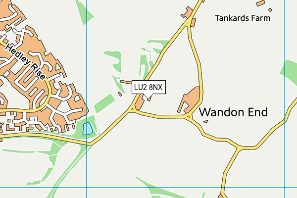 LU2 8NX map - OS VectorMap District (Ordnance Survey)