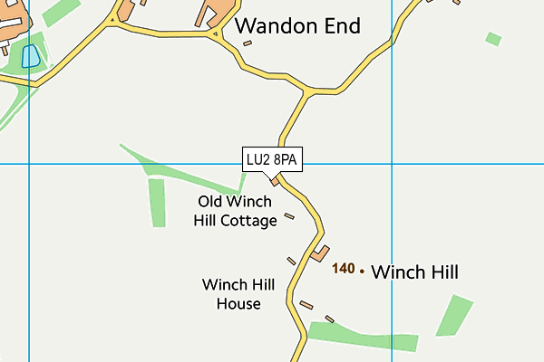 LU2 8PA map - OS VectorMap District (Ordnance Survey)