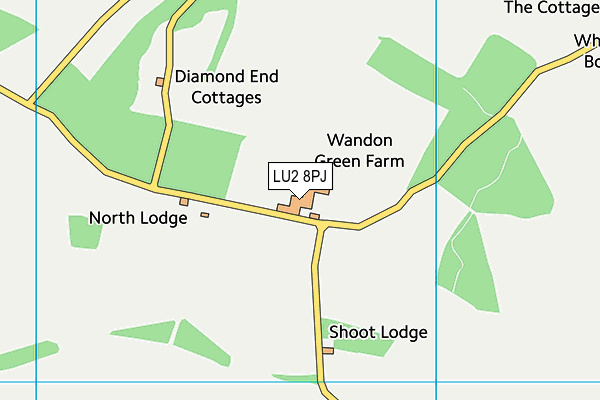 LU2 8PJ map - OS VectorMap District (Ordnance Survey)