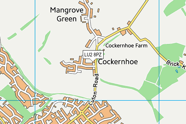 LU2 8PZ map - OS VectorMap District (Ordnance Survey)