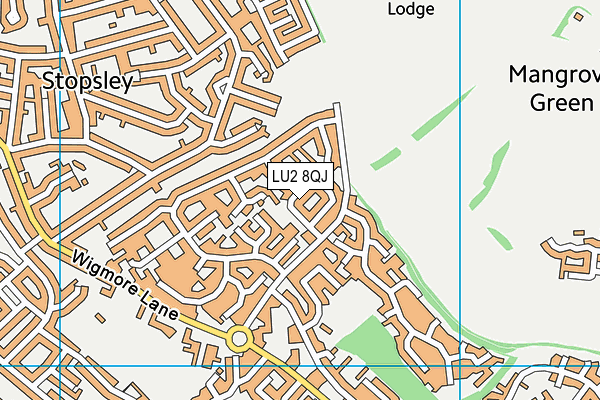 LU2 8QJ map - OS VectorMap District (Ordnance Survey)