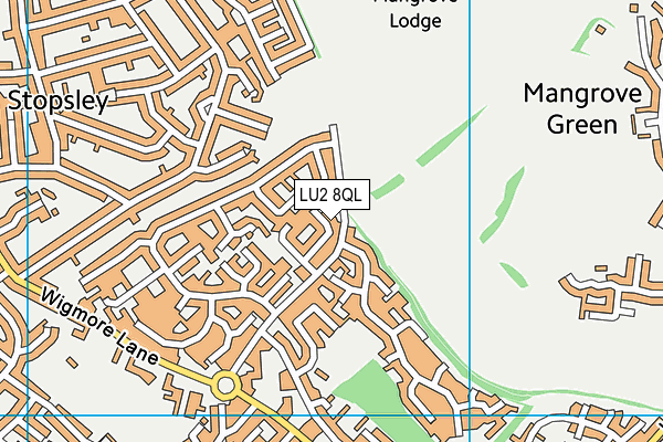 LU2 8QL map - OS VectorMap District (Ordnance Survey)