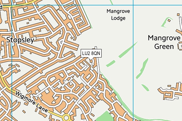 LU2 8QN map - OS VectorMap District (Ordnance Survey)