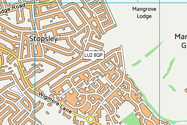 LU2 8QP map - OS VectorMap District (Ordnance Survey)