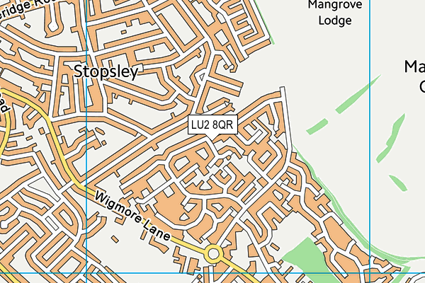 LU2 8QR map - OS VectorMap District (Ordnance Survey)