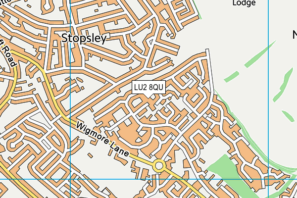 LU2 8QU map - OS VectorMap District (Ordnance Survey)