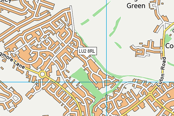 LU2 8RL map - OS VectorMap District (Ordnance Survey)