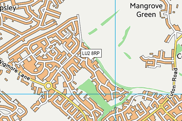 LU2 8RP map - OS VectorMap District (Ordnance Survey)