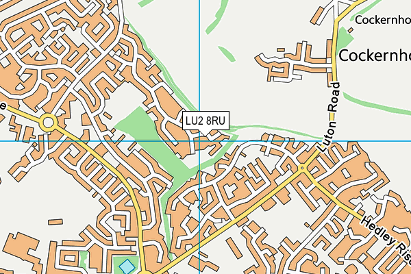LU2 8RU map - OS VectorMap District (Ordnance Survey)