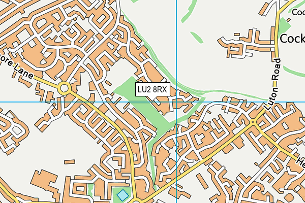 LU2 8RX map - OS VectorMap District (Ordnance Survey)