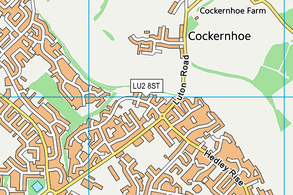 LU2 8ST map - OS VectorMap District (Ordnance Survey)