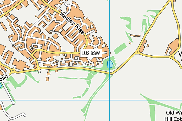 LU2 8SW map - OS VectorMap District (Ordnance Survey)