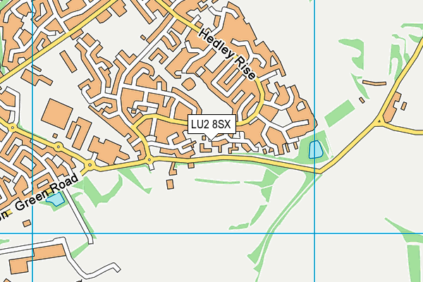 LU2 8SX map - OS VectorMap District (Ordnance Survey)