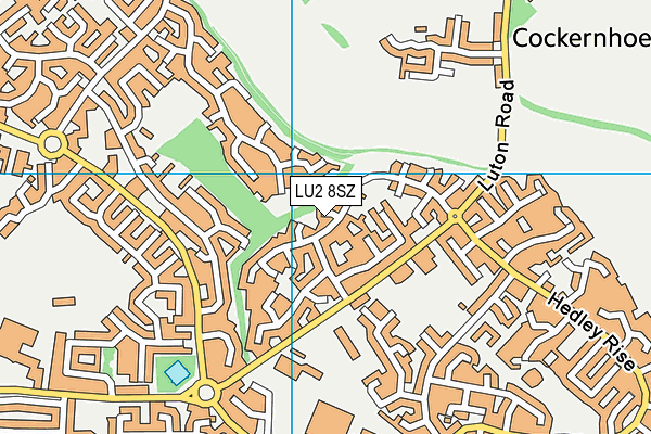 LU2 8SZ map - OS VectorMap District (Ordnance Survey)