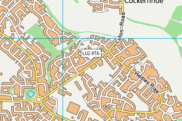 LU2 8TA map - OS VectorMap District (Ordnance Survey)