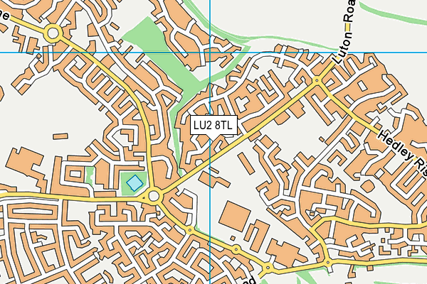 LU2 8TL map - OS VectorMap District (Ordnance Survey)