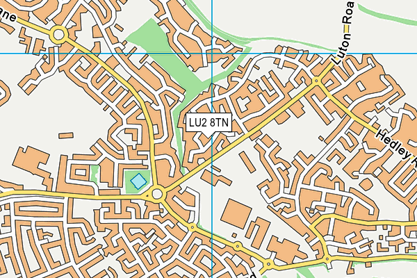 LU2 8TN map - OS VectorMap District (Ordnance Survey)