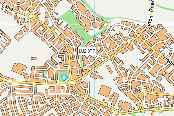 LU2 8TP map - OS VectorMap District (Ordnance Survey)