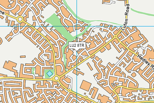 LU2 8TR map - OS VectorMap District (Ordnance Survey)