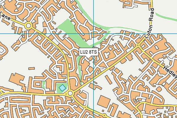 LU2 8TS map - OS VectorMap District (Ordnance Survey)