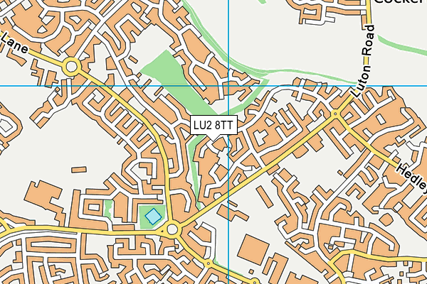 LU2 8TT map - OS VectorMap District (Ordnance Survey)