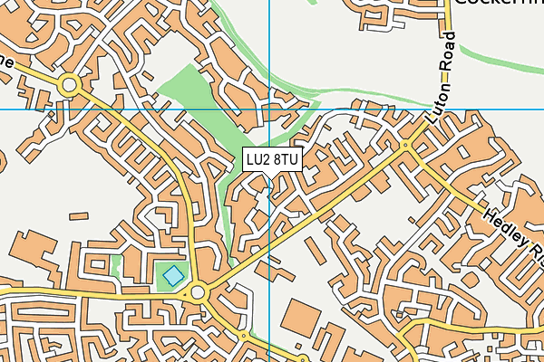 LU2 8TU map - OS VectorMap District (Ordnance Survey)