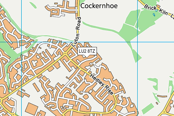 LU2 8TZ map - OS VectorMap District (Ordnance Survey)