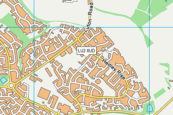 LU2 8UD map - OS VectorMap District (Ordnance Survey)