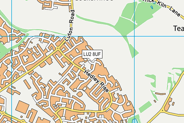LU2 8UF map - OS VectorMap District (Ordnance Survey)