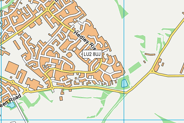 LU2 8UJ map - OS VectorMap District (Ordnance Survey)