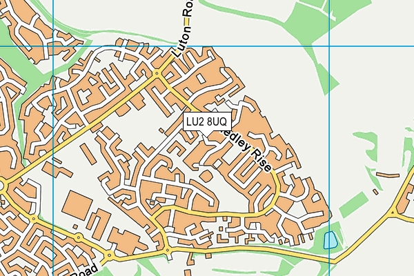 LU2 8UQ map - OS VectorMap District (Ordnance Survey)