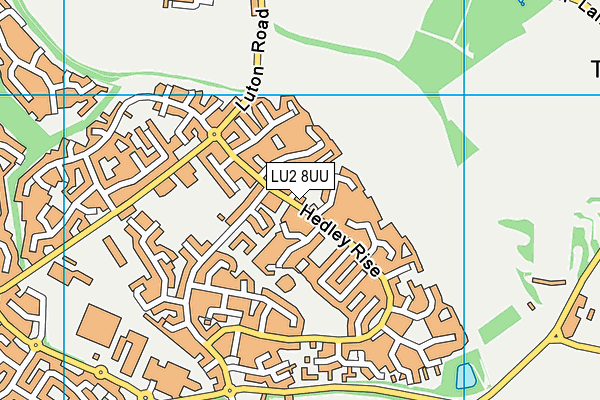 LU2 8UU map - OS VectorMap District (Ordnance Survey)