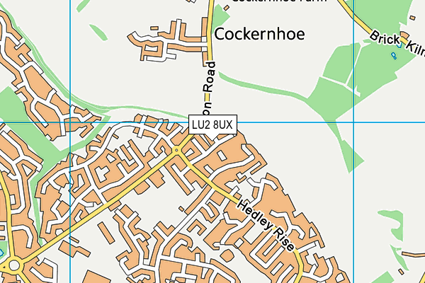 LU2 8UX map - OS VectorMap District (Ordnance Survey)