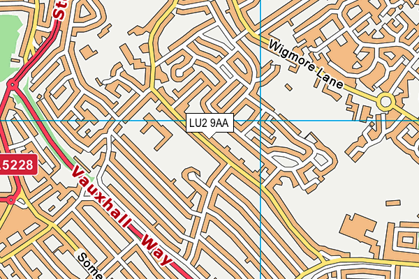 LU2 9AA map - OS VectorMap District (Ordnance Survey)