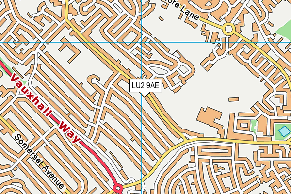 LU2 9AE map - OS VectorMap District (Ordnance Survey)