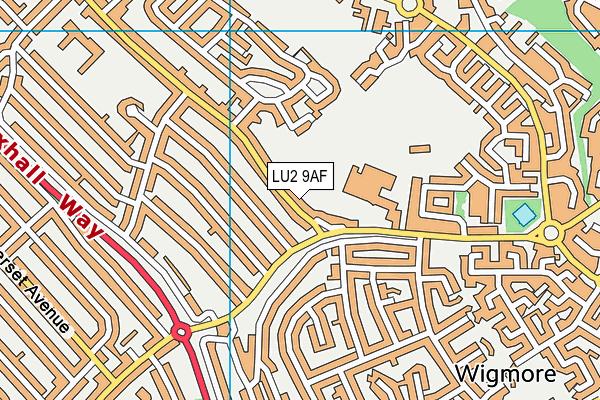 LU2 9AF map - OS VectorMap District (Ordnance Survey)