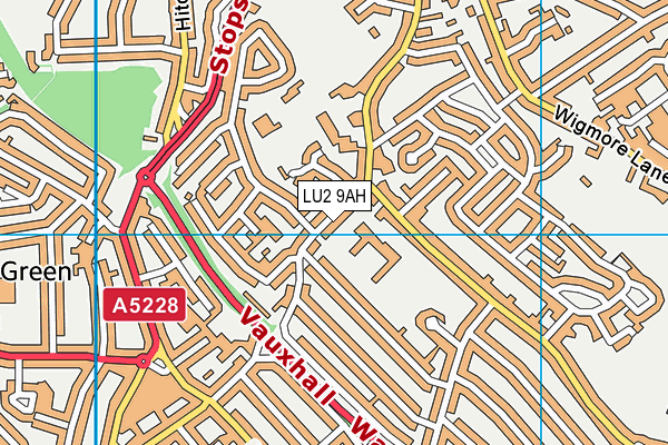 LU2 9AH map - OS VectorMap District (Ordnance Survey)