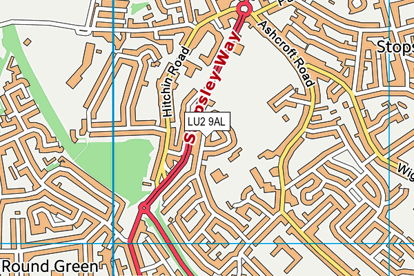 LU2 9AL map - OS VectorMap District (Ordnance Survey)