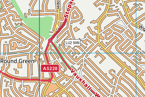 LU2 9AN map - OS VectorMap District (Ordnance Survey)