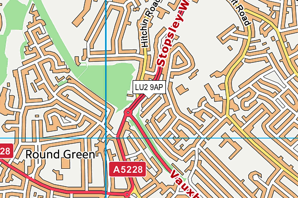 LU2 9AP map - OS VectorMap District (Ordnance Survey)