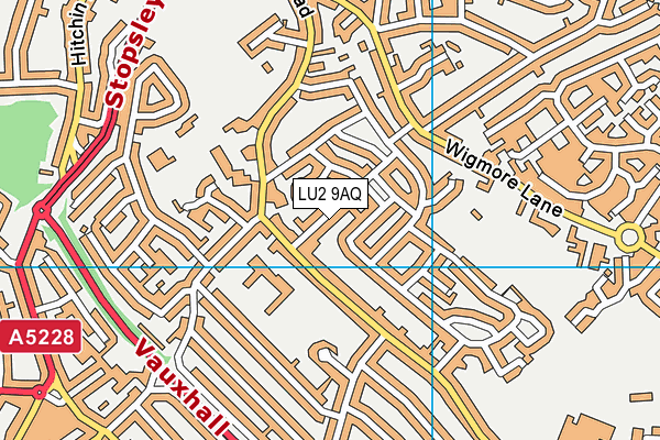 LU2 9AQ map - OS VectorMap District (Ordnance Survey)