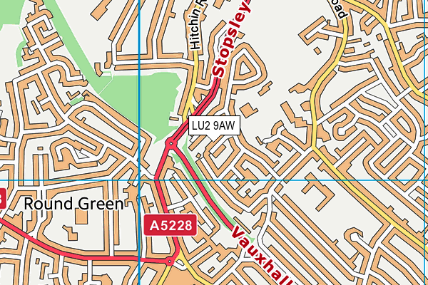 LU2 9AW map - OS VectorMap District (Ordnance Survey)