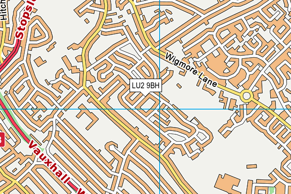 LU2 9BH map - OS VectorMap District (Ordnance Survey)