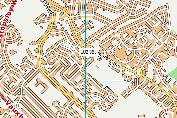 LU2 9BJ map - OS VectorMap District (Ordnance Survey)