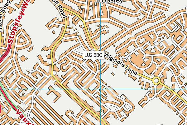 LU2 9BQ map - OS VectorMap District (Ordnance Survey)