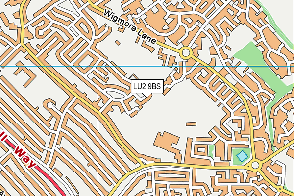 LU2 9BS map - OS VectorMap District (Ordnance Survey)