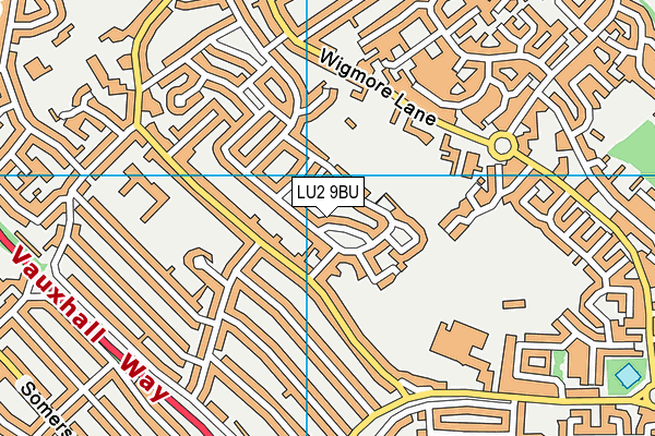 LU2 9BU map - OS VectorMap District (Ordnance Survey)