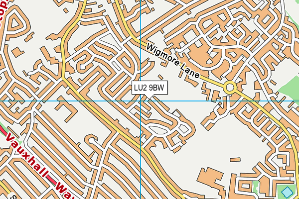 LU2 9BW map - OS VectorMap District (Ordnance Survey)
