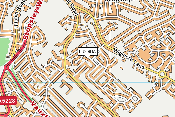 LU2 9DA map - OS VectorMap District (Ordnance Survey)