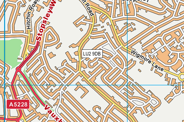 LU2 9DB map - OS VectorMap District (Ordnance Survey)